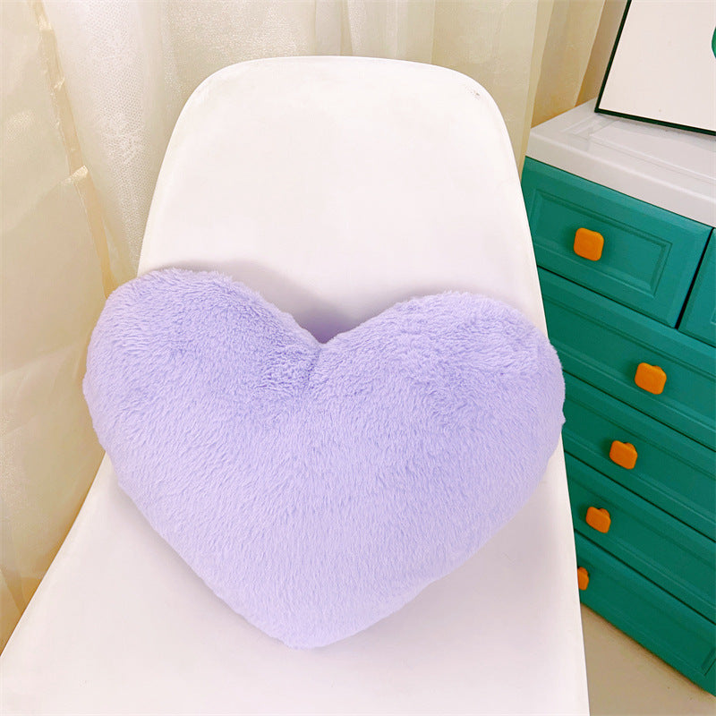 Heart pillow made of plush, heart shape