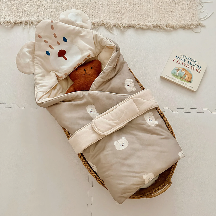 Baby wrap cloth made of cotton fabric, 90×90 cm