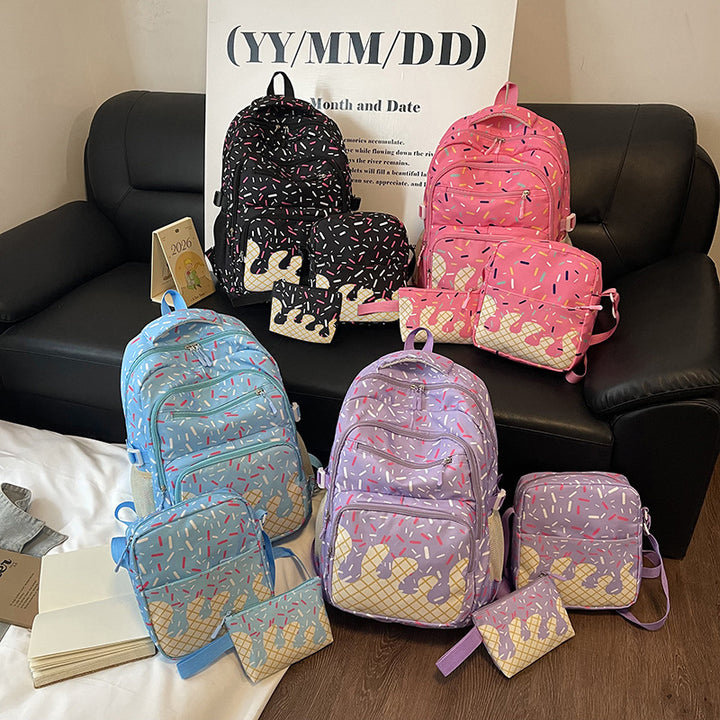 Backpack with print pattern, waterproof, 56–75 L