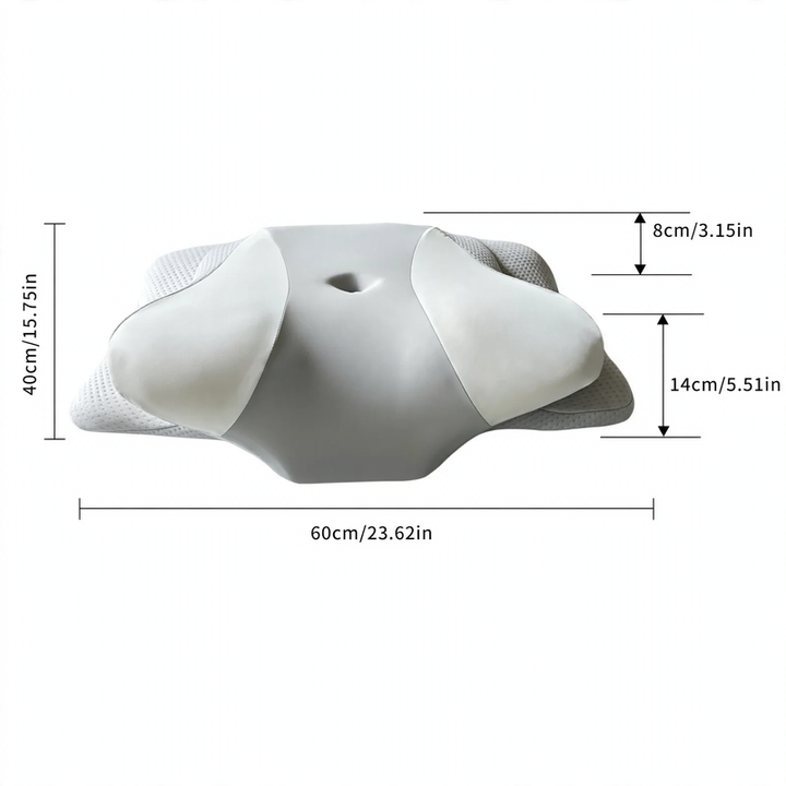Neck support pillow made of memory foam, butterfly shape