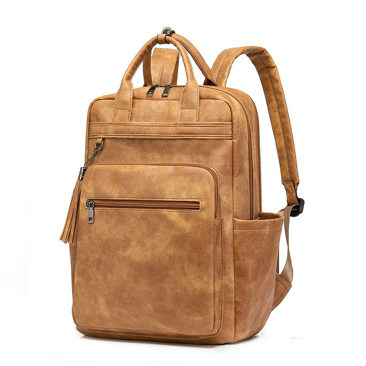 Women's backpack made of PU, large capacity