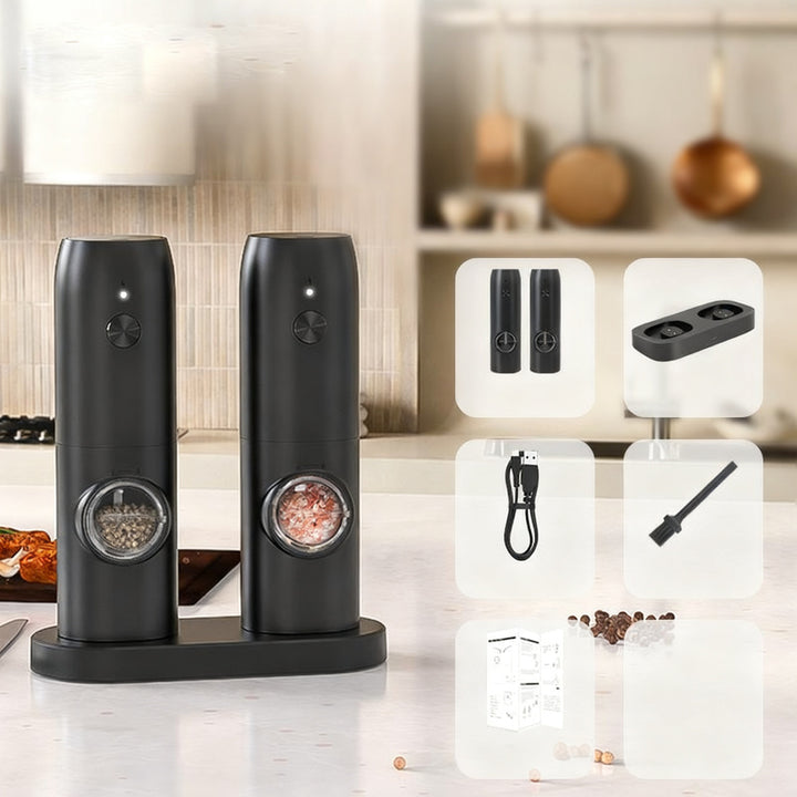 Electric pepper mill, 70 ml, stainless steel