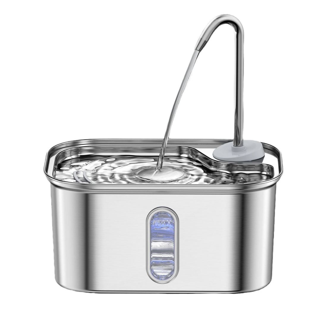 Stainless Steel Cat Fountain, 2.8 L, USB, with Filtration