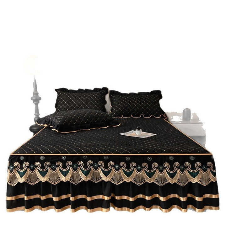 Bed skirt with ruffles, cotton, 1.8 m bed