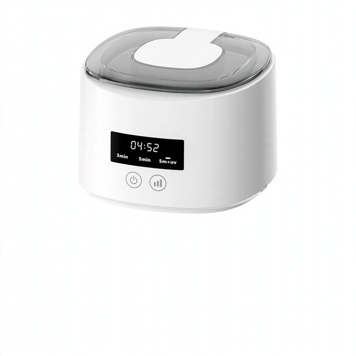 Ultrasound tooth protector cleaner with blue light