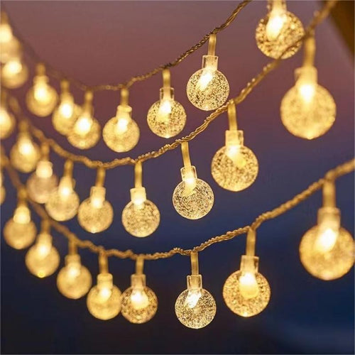 LED string lights with button cell battery, 1–3 m