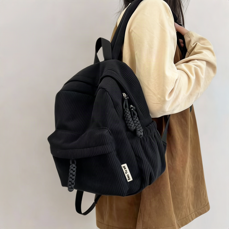 Women's backpack, cord, 20–35 L, for 13-inch laptop