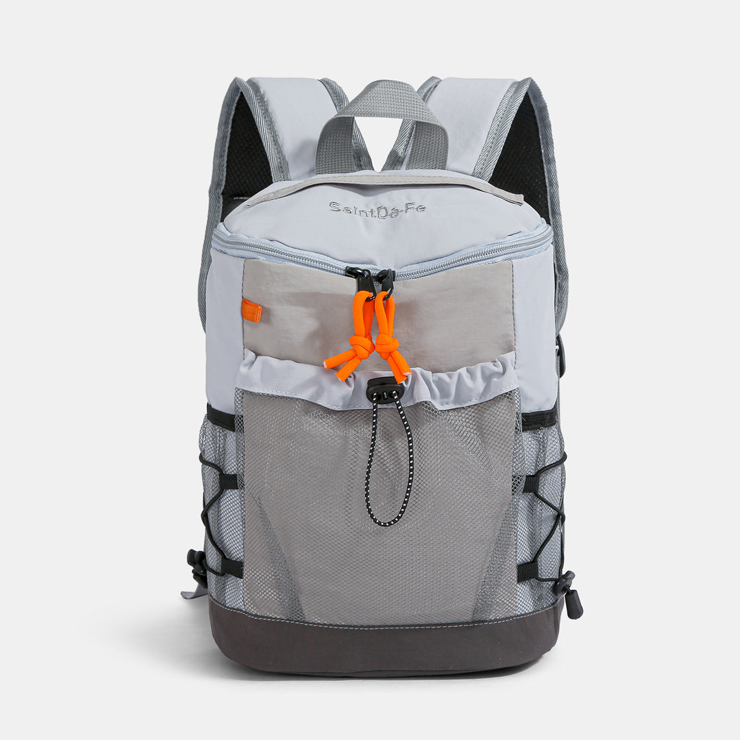 Women's backpack, up to 20 L, nylon, patchwork design