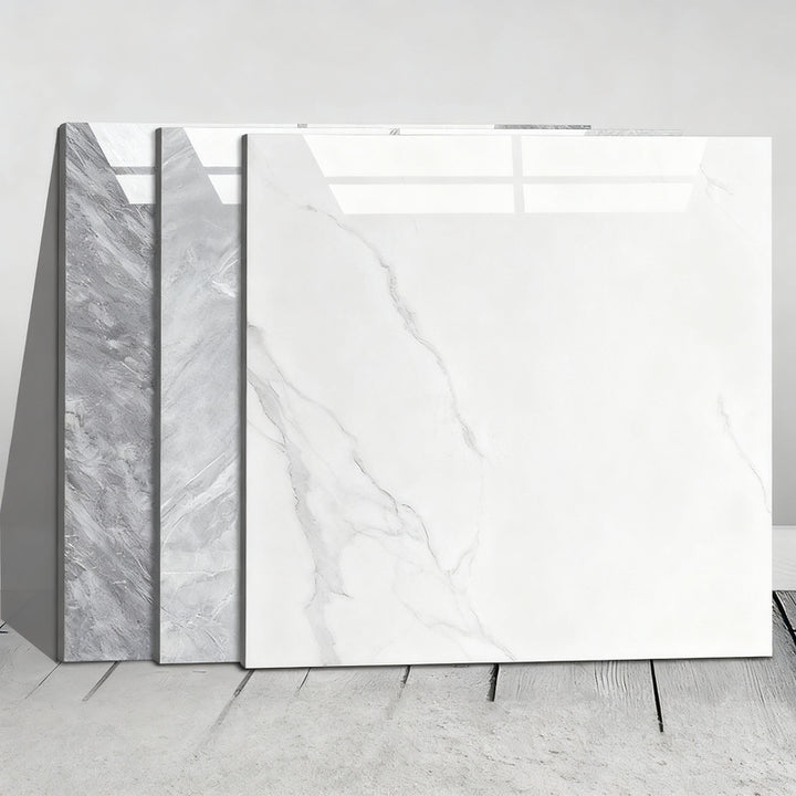 Self-adhesive PVC flooring with tile appearance
