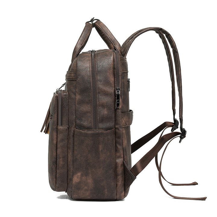 Women's backpack made of PU, large capacity