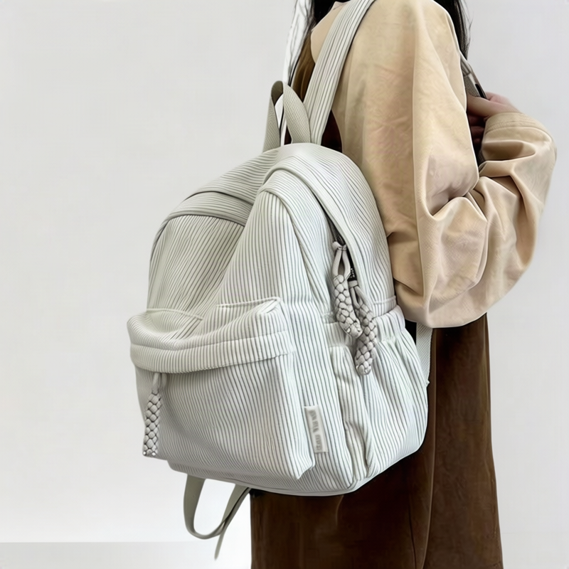Women's backpack, cord, 20–35 L, for 13-inch laptop