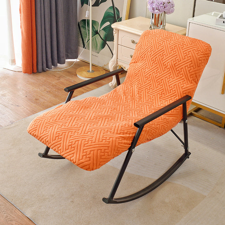 Elastic lounge chair cover, solid color, single seat