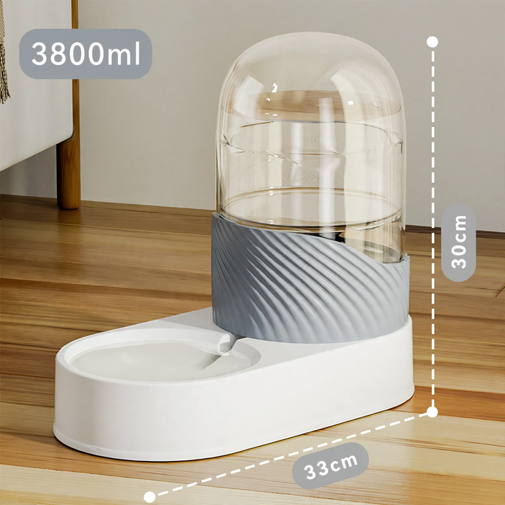 Automatic feeding and drinking system for pets