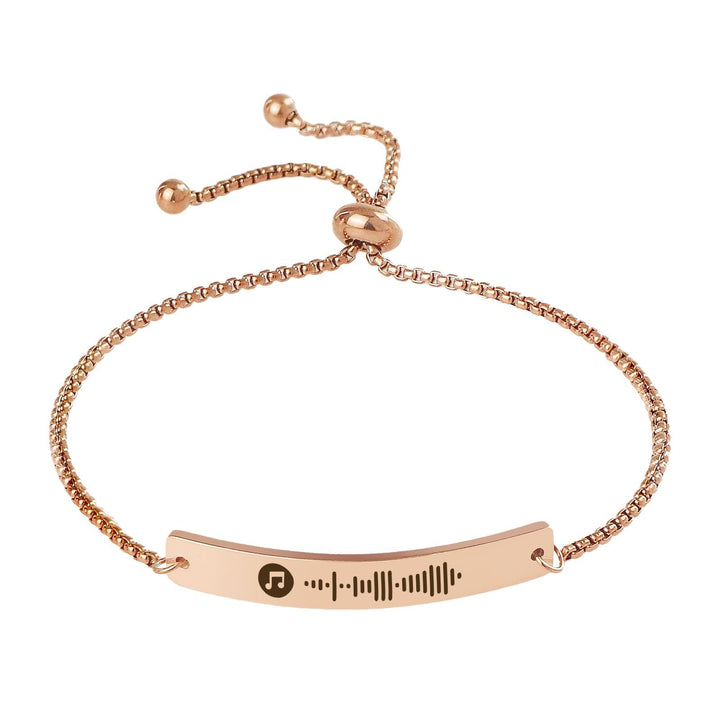 Stainless steel bracelet with geometric design