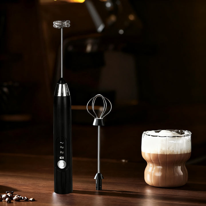 Electric milk frother, USB-C, multiple functions