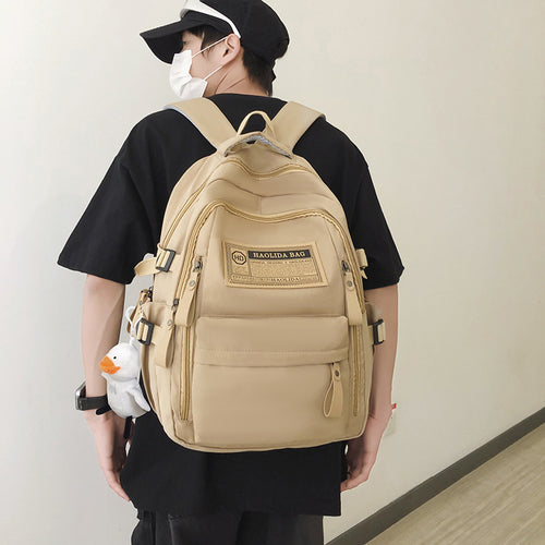 Double backpack, nylon, breathable, with tag