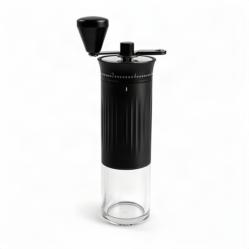 Hand coffee grinder with steel core, luxury design