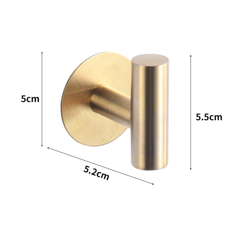 Stainless steel hook with suction cup or adhesive surface