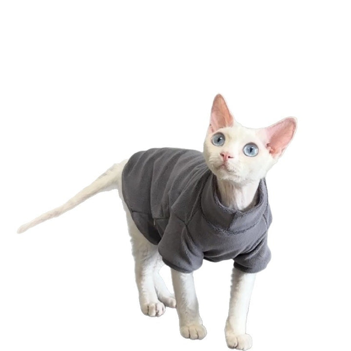 Dog coat made of sweatshirt fabric with pockets