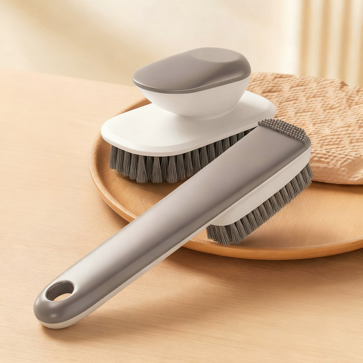 Shoe brush with soft bristles