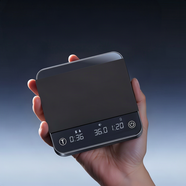 Electronic espresso scale with timer