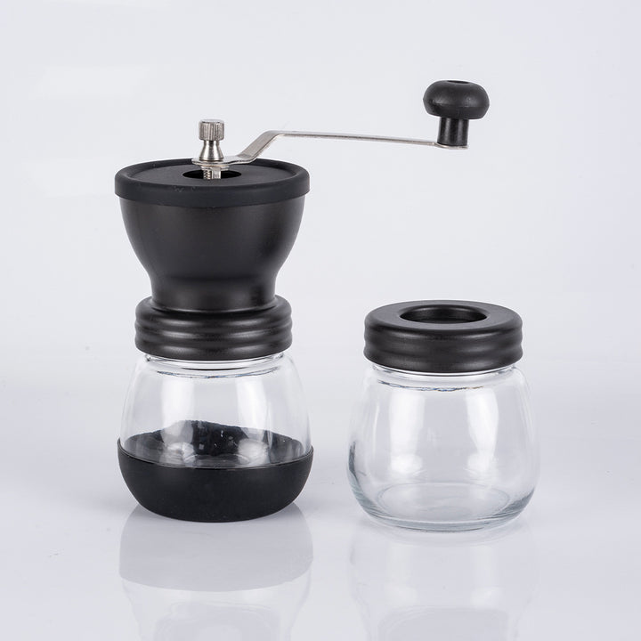Glass hand coffee grinder, modern design