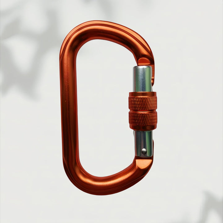 Steel carabiner for climbing, 25 KN
