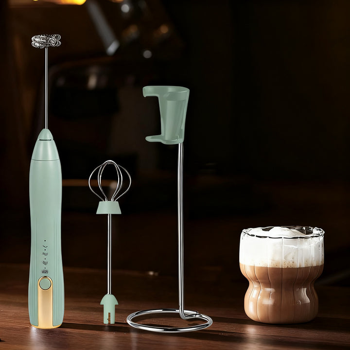 Electric milk frother, USB-C, multiple functions