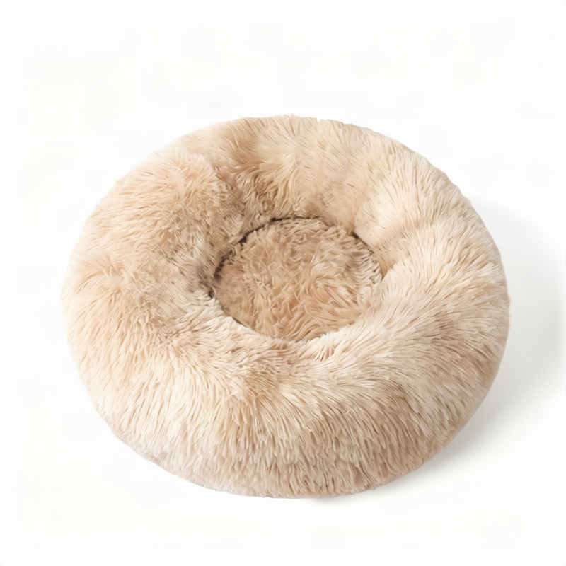 Fluffy cat bed, round, warming