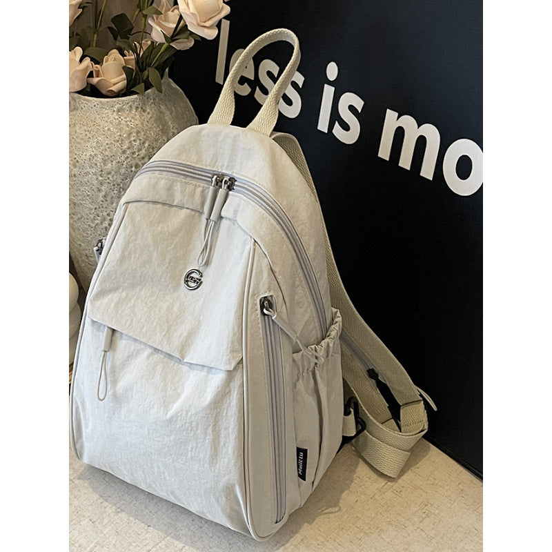 Lightweight nylon backpack, casual style