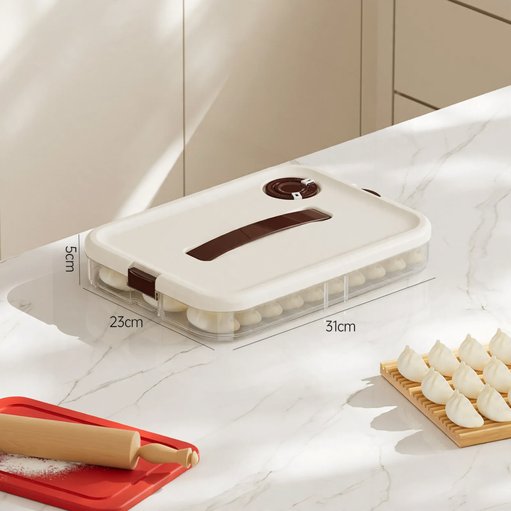 Large storage box for frozen dumplings