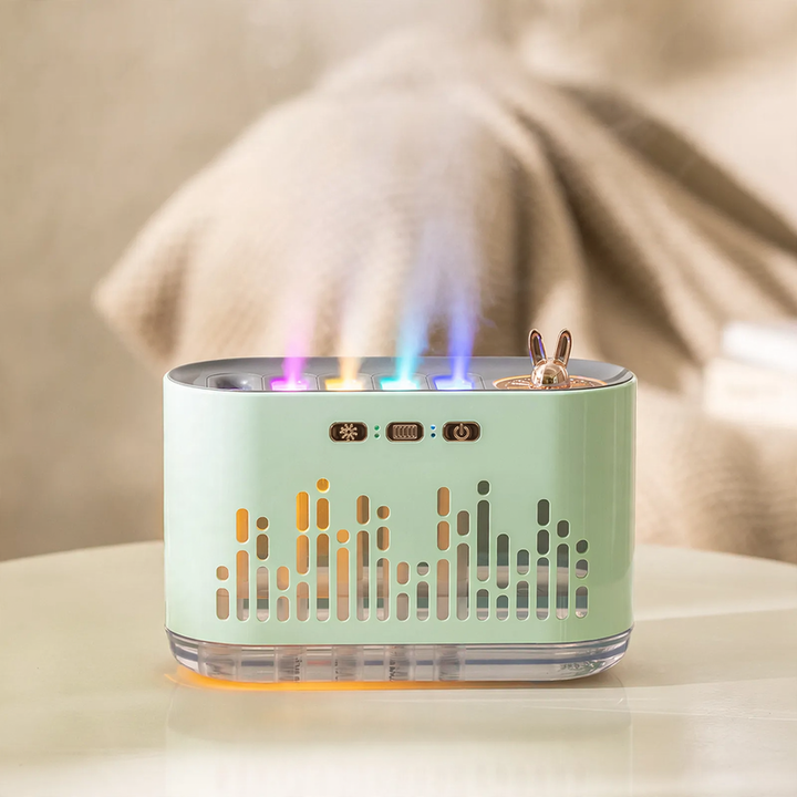 Ultrasonic humidifier with aromatherapy and LED light