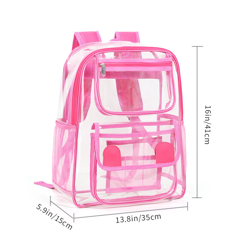 Transparent PVC backpack, waterproof
