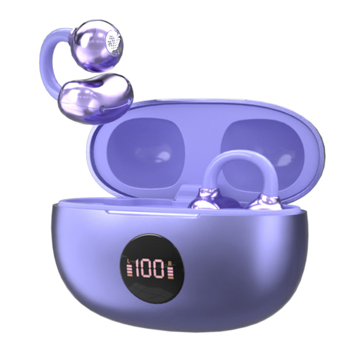 Bluetooth-ear-hook-headphones with voice display