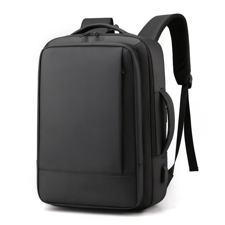 Expandable business backpack with USB charging, 20-35 L