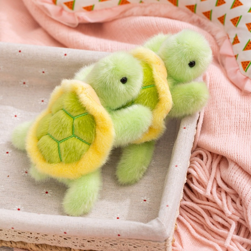 Plush turtle with magnetic back