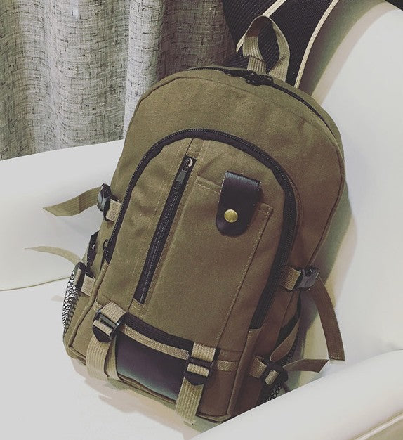 Canvas backpack, large and versatile