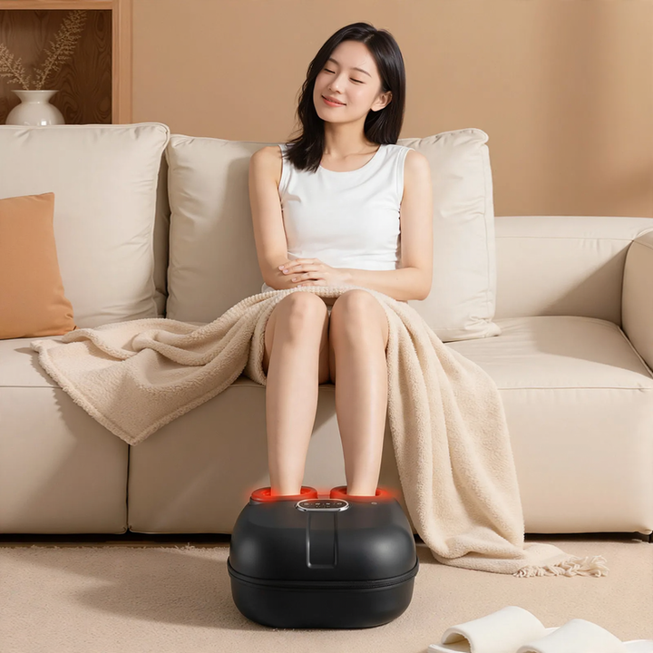 Foot massager with heating function and air pressure