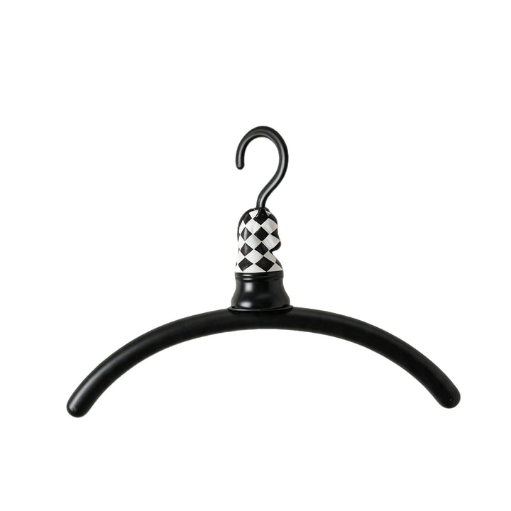 Clothes hanger, arched, checkerboard pattern