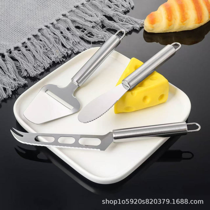 Pizza cutter and cake server made of stainless steel