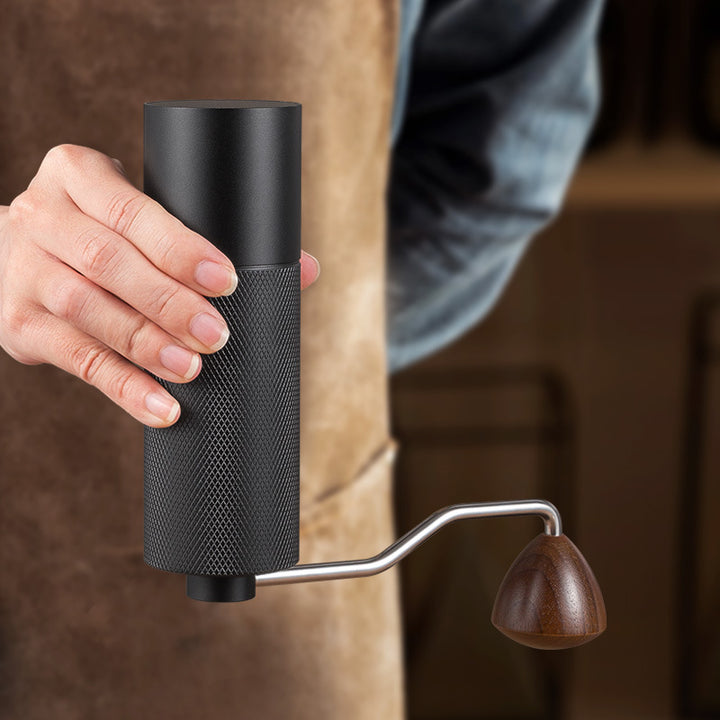 Hand coffee grinder with steel core, luxury design