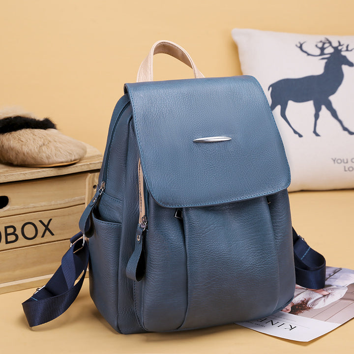 PU-Backpack, solid color, business and casual