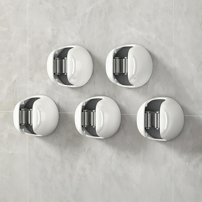 Wall hooks without drilling for brooms and cleaning cloths