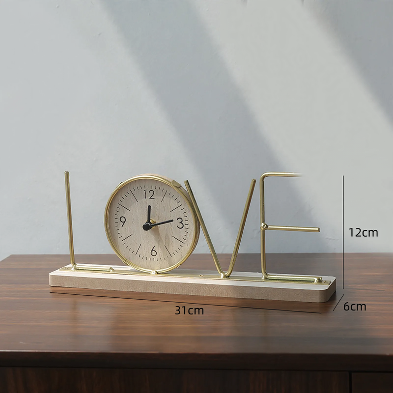 Iron clock, table clock, modern design