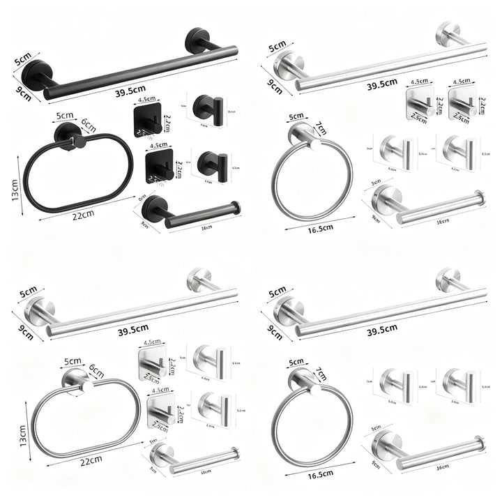 Stainless steel wall hooks, adhesive, bathroom and kitchen
