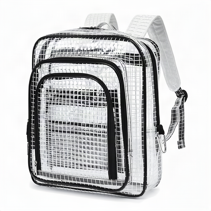 Antistatic PVC backpack, transparent