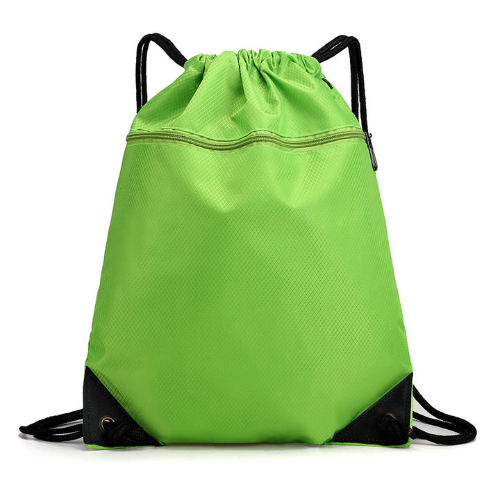 Sporty backpack made of oxford fabric with drawstring
