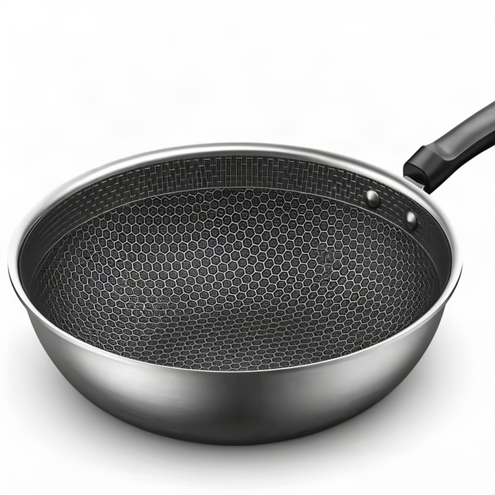 Stainless Steel Frying Pan with Glass Lid