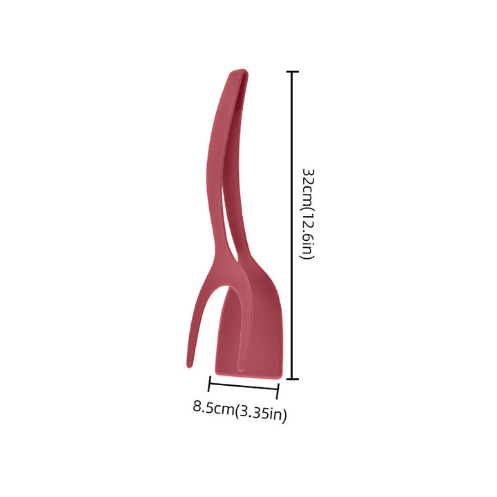 2-in-1 spatula and food tongs, non-stick