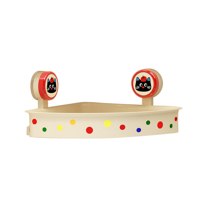 Triangle shelf with suction cup, wall-mounted